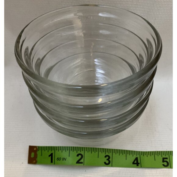 ANCHOR HOCKING 4 Custard Ramekin Dessert Cups Dish 8 oz Clear Glass USA Set - Picture 7 of 8